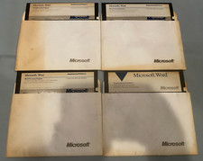 Microsoft Word Version 5.0 Supplemental Printers 1988 4-Disk Set 5.25
