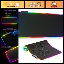 Large RGB LED Mouse Pad - Extra Wide Gaming Mouse Mat with Colorful Lighting picture