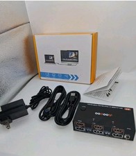 HDMI DP2.1 KVM Switch 2 Monitors 2 Computers, 8K@60Hz/4K@144Hz KVM Switch for 2 picture