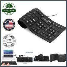 Foldable Waterproof Silicone Keyboard for PC and Laptop, USB Wired Connection picture