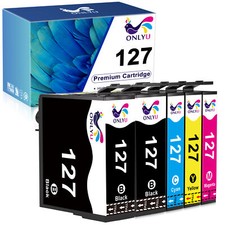 1-5PK Compatible for Epson 127 Ink Cartridge WorkForce 545 630 633 635 645 840 picture