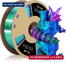 LOVOON 3D Printer Filament, Silk PLA Filament Tricolor, Green-Red-Blue 1kg picture