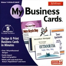 My Software Business Cards - Design & Print in Minutes PC Software Sealed N picture