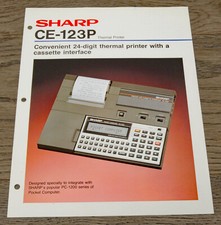 Vintage Sharp CE-123P Pocket Computer Thermal Printer Sales/Advertising Brochure picture