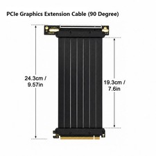 PCIe 5.0 x16 Gen5 Graphics Card Riser Extension Cable for ITX Vertical Mount picture