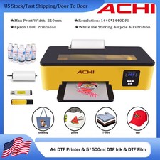 ACHI A4 DTF T-Shirt Printer Flatbed Inkjet Printer Epson L800 Roll Film Printer picture
