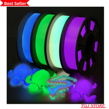 3D Printer Filament Bundle Glow in Dark Multicolor PLA 1.75mm 4 Pack picture