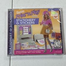 Barbie Print 'n Play CD-ROM Stationery & Stickers Windows 95/3.1 picture