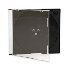100 5.2mm Slim Single Black CD Disc Storage Jewel Case picture