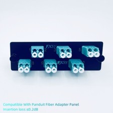 Fiber Optic Adapter Panel OM3 OM4 6 LC Duplex Compatible Panduit FAP6WAQDLCZ FMT picture