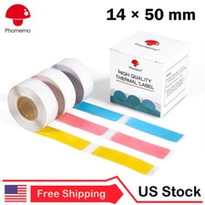 3 Rolls Colorful Square 14 × 50 mm Self-Adhesive Thermal Label for Phomemo D30 picture
