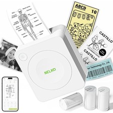 Nelko Portable Mini Printer PM230 Bluetooth Sticker Maker White, NEW picture