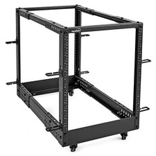 NavePoint 4-Post Open Frame Racks 19-inch Standard, Adjustable 22