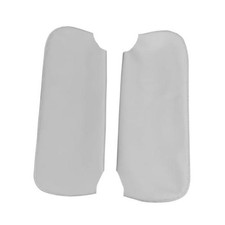 Pair Sun Visor Cover Skin Gray, Replacement Leather Cover Compatible with picture