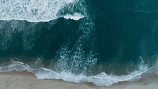 Landscape aerial view sea water coast beach Custom Gaming Mat Desk picture