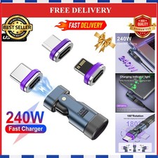USLION 240W Type C Adapter USB-C to Type-C Fast Charging Cable Magnetic USB C picture