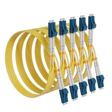 5 Pack OS2 LC To LC Fiber Patch Cable 10M Network Accessory Cord Supply picture