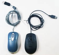 DELL MS111-L Black and Microsoft X802652 Blue Optical USB Mouse x2 • SAME DAY  picture