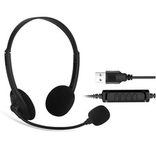 Lightweight USB Headset With Volume Control For Call Center Customer Service Use picture