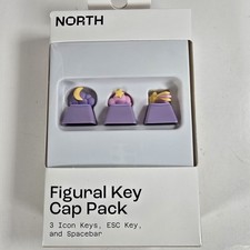 NORTH Figural Keycap Set MX Mechanical Keyboard ESC Spacebar Artisan Purple picture