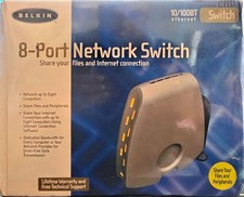 Belkin F5D5130-8 8 Port Network Switch 10/100BT Ethernet Missing AC Adapter picture