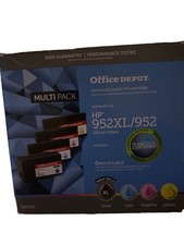 New Office Depot 952XL Ink Cartridges Set Black Yellow Cyan Magenta High Yield picture