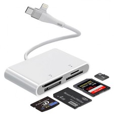 Memory Stick Pro Duo Adapter for Lightning/USB-C - 4-in-1 Multi Memory Card R... picture