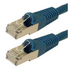 40ft Cat7 SHIELDED (SSTP) RJ45 Ethernet Patch Cord  Booted  BLUE picture
