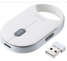 Sanwa Direct Ultra Slim Mini Bluetooth Mouse Silent 5 Buttons Rechargeable White picture