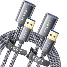 2Pack 10FT+10FT USB 3.0 Extension Cable, Type a Male to Female USB Extender C... picture