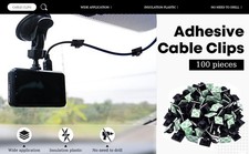 100Pcs Self-Adhesive Cable Clips Cord Stick Organizer Wire Holders Clamps Mounts picture
