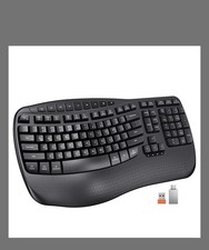 MEETION Wireless Ergonomic Keyboard, 2.4G USB-A , USB C… picture