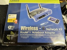 NEW Linksys Wireless-B Network Kit Router+Notebook Adapter W11S4PC11 Sealed picture