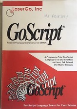 GoScript Post Script Language Interpreter for DOS, Version 3.0. RARE picture