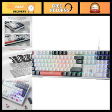 Hot-Swap RGB Gaming Keyboard, 108-Key Wired Mechanical, Extra 4 Hotkeys, Backlit picture