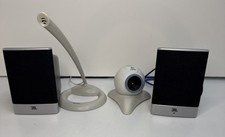 Logitech Web Cam/Labtech Desk Mic and JBL Desk Speakers for Vintage PC  Set up picture