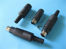 100 pcs Standard Mini DIN Plug 4 Pin Male Connector with Plastic Handle New picture