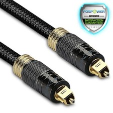FosPower 10FT Braided Toslink Digital Optical Audio Cable For PS4 PS3 Xbox Wii U picture