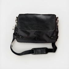 Bellino Beyond Black Cloth And Leather Laptop Crossbody Bag picture