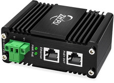 Industrial Gigabit 30W PoE+ Injector, 12V–48V DC to 48V Boost Converter DIN-Rail picture