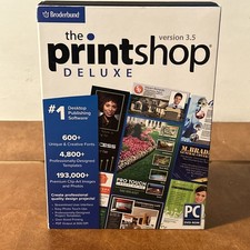 The Print Shop Deluxe 3.5 Big Box PC DVD Broderbund picture