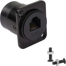 QIANRENON RJ11/RJ12 6P6C Panel Mount Feedthrough Connector CAT3 RJ12 Female to F picture