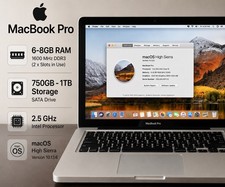 Apple MacBook Pro 750gb-1TB Storage 6GB RAM 2.5GHz Intel Processor. Unlocked. picture