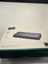 UGREEN DISPLAYPORT KVM SWITCH 2 IN 1 OUT DP1.4 with 4 USB 3.0 Ports TV PC 8K picture