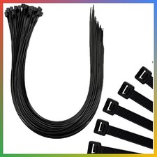 48 Inch Heavy Duty Zip Ties 175 Lbs UV Resistant Black Cable Ties 5 Pack picture