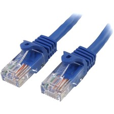 Startech RJ45PATCH1 1ft Blue Cat5e Snagless Patch Cable picture