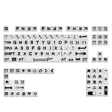 126pcs Thick PBT Keycaps Enhances Readability in Black and White for Programmers picture