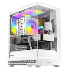 Okinos Aqua UNO Micro ATX White Case No Radiator Support Max GPU 309mm picture