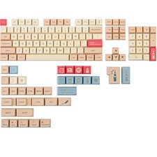 Fogruaden PBT Keycaps 139 Keys Soymilk Keycap Set Dye-Sublimation Custom Keyc... picture
