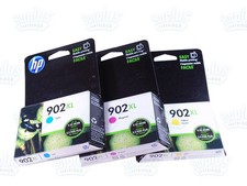 3pk Genuine HP 902XL High Yield Color Cartridges OfficeJet 6960 6968 picture